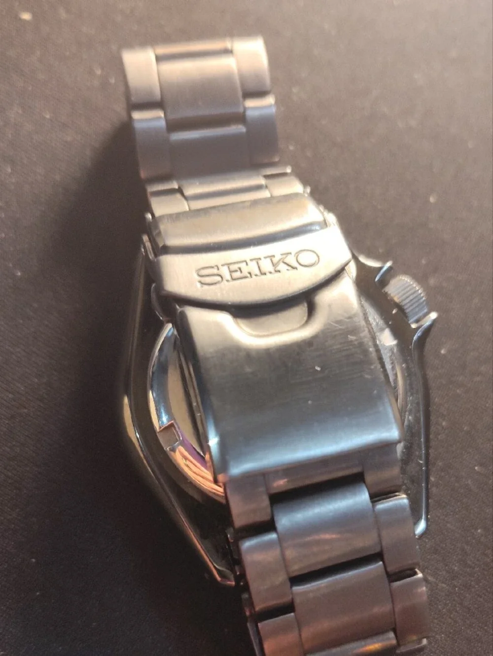 Seiko Black Dial Stainless Steel Limited Edition Watch